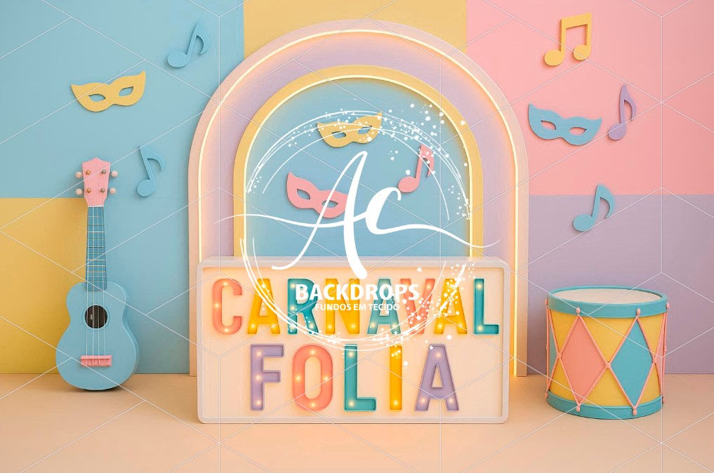 Fundo Fotográfico em Tecido - Carnaval
