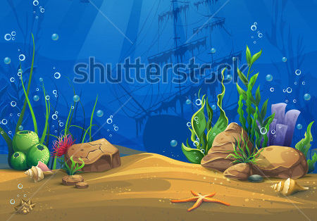 Miniatura: Fundo Fotográfico em Tecido - Fundo do Mar