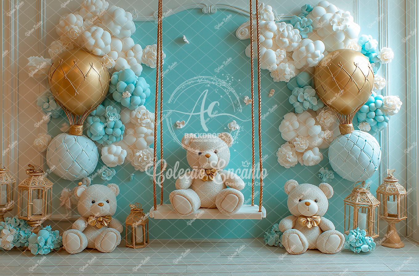 Fundo Fotográfico em Tecido - Urso - Encanto 3D