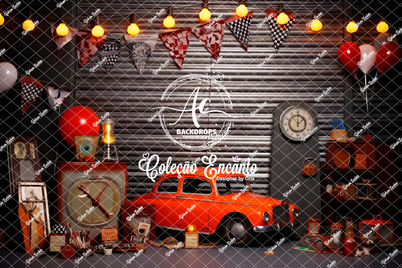 Fundo Fotográfico em Tecido - Mecânico - Encanto 3D