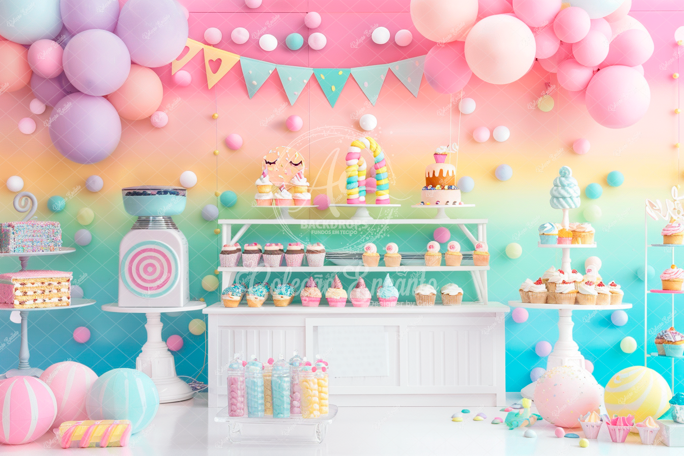 Fundo Fotográfico em Tecido - casa doce - Encanto 3D