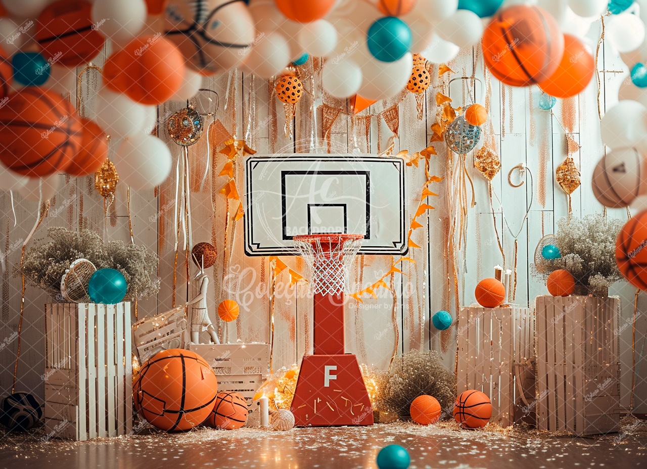 Fundo Fotográfico em Tecido - Basquete - By Cris Encanto 3D