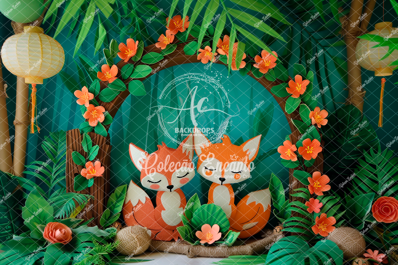 Fundo Fotográfico em Tecido - Raposinha - Encanto 3D