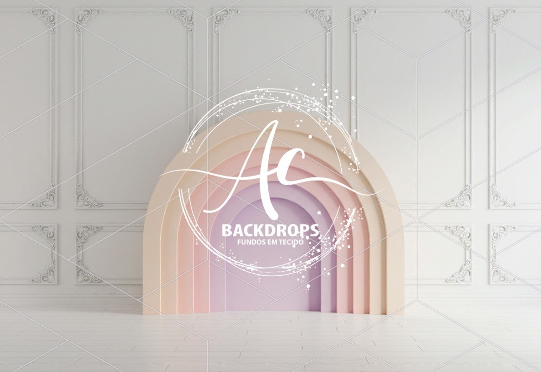 Fundo Fotográfico em Tecido - Parede Arco - 3D