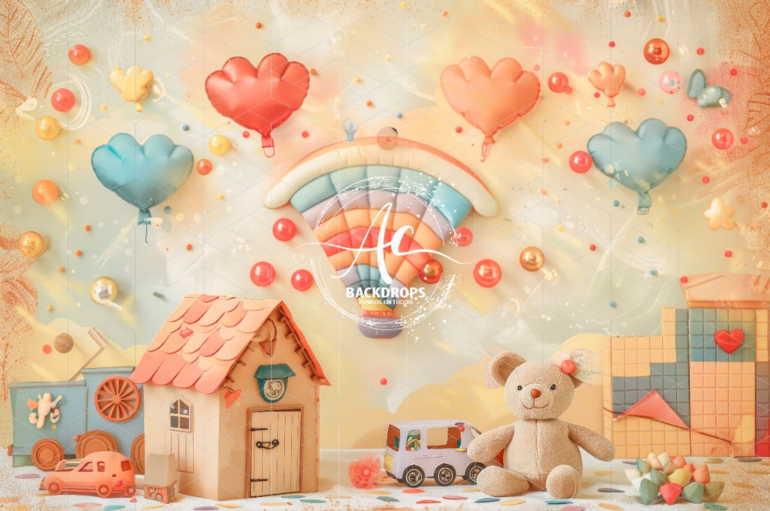 Fundo Fotográfico em Tecido - Dia das Criança - 3D