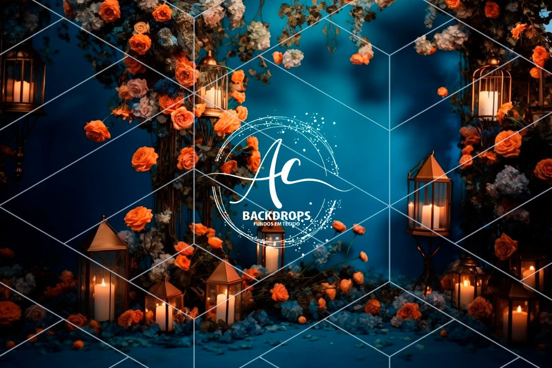 Fundo Fotográfico em Tecido - Fine Art Floral  - 3D