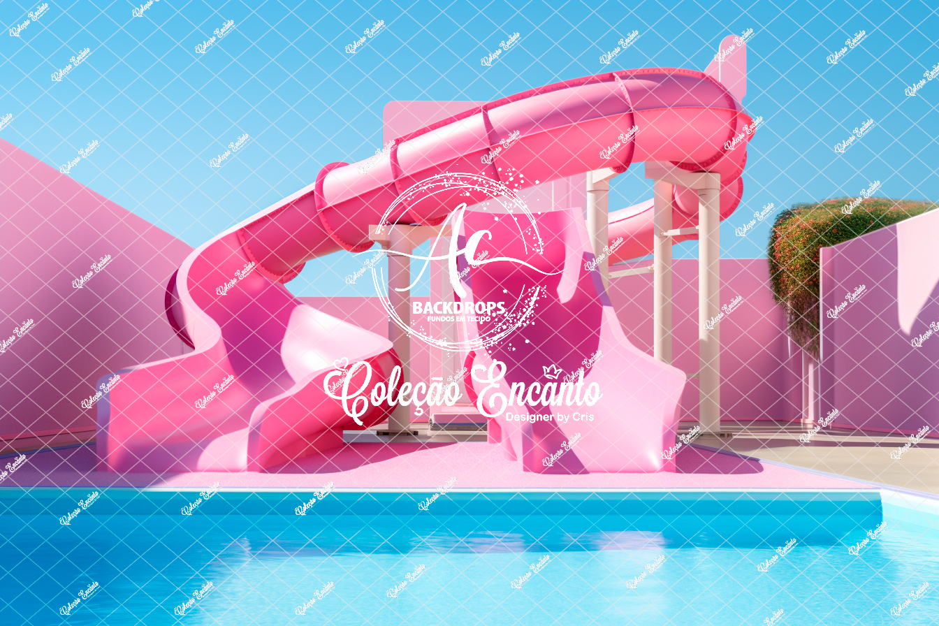 Fundo Fotográfico em Tecido - Barbie - Encanto 3D