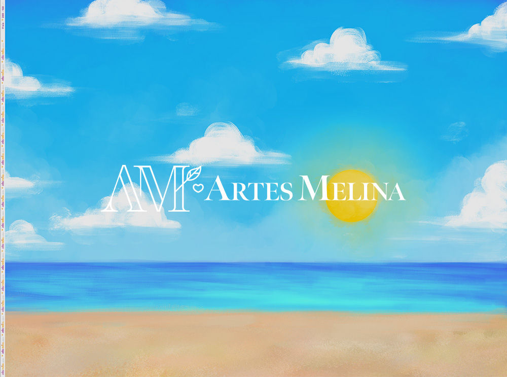 Fundo Fotográfico em Tecido - Praia -ARTES MELINA