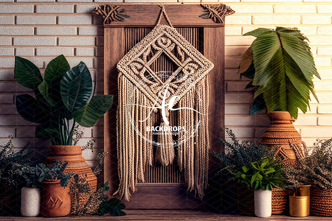 Fundo Fotográfico em Tecido - Macrame - 3D