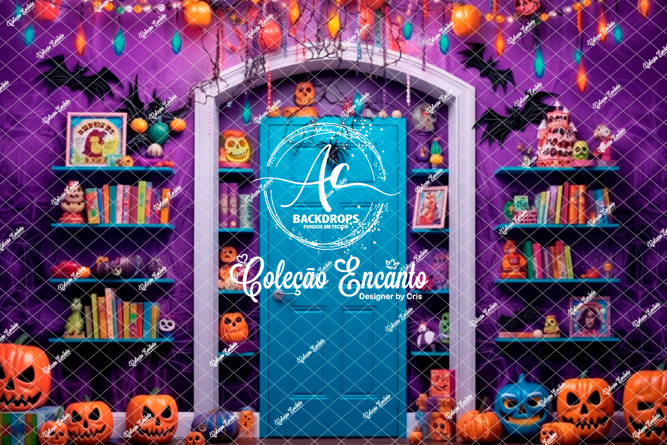 Fundo Fotográfico em Tecido - Halloween - Encanto 3D