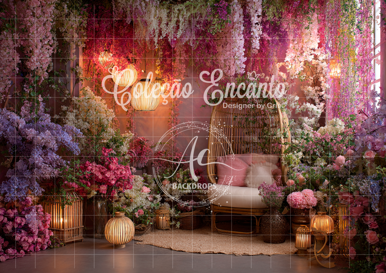 Fundo Fotográfico em Tecido - Dia das Mães - Coleção Encanto 3D