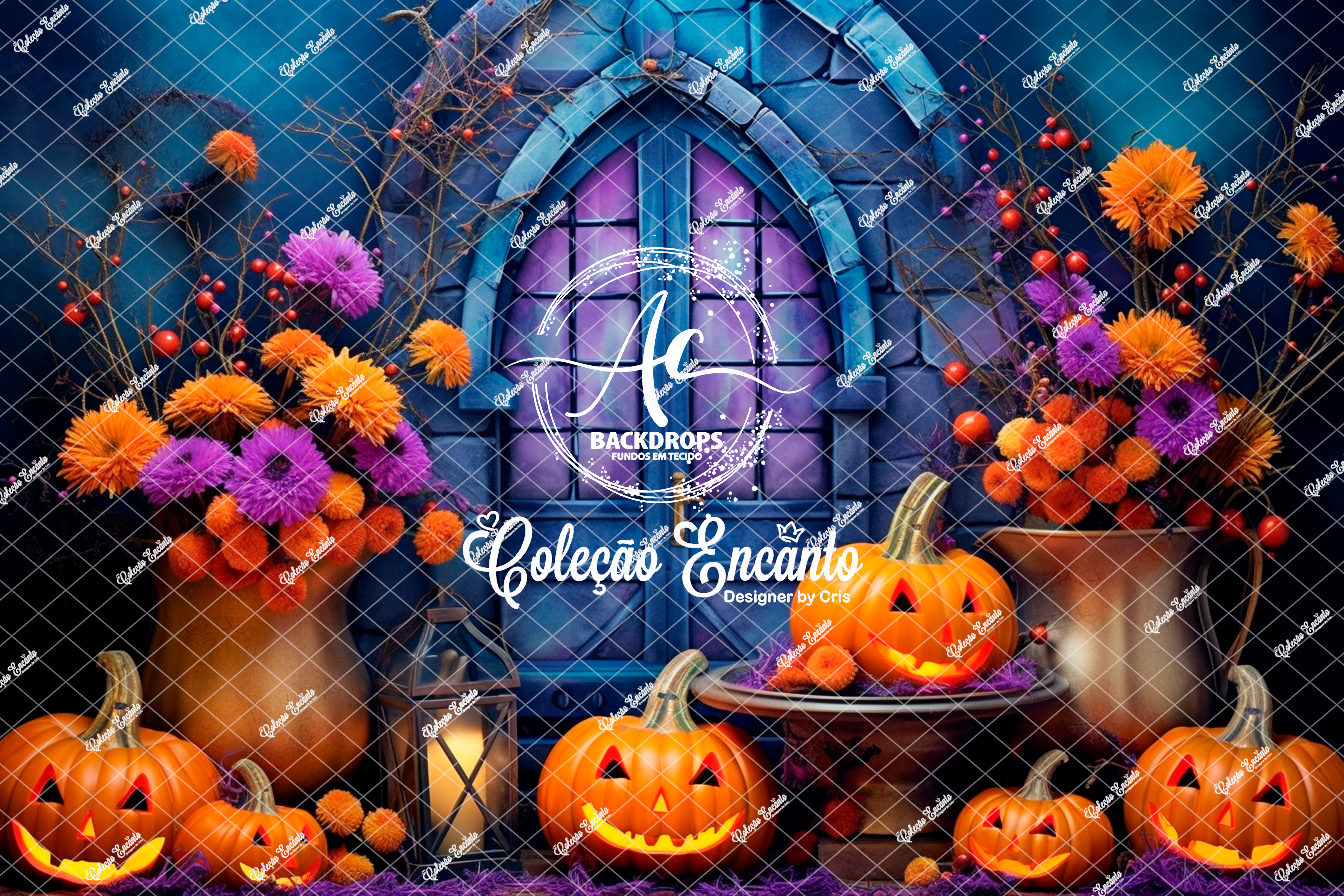 Fundo Fotográfico em Tecido - Halloween - Encanto 3D