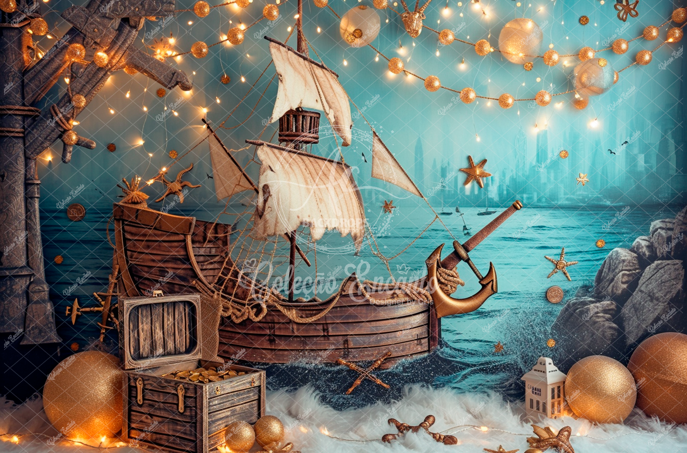 Fundo Fotográfico em Tecido - Pirata - By Cris Encanto 3D