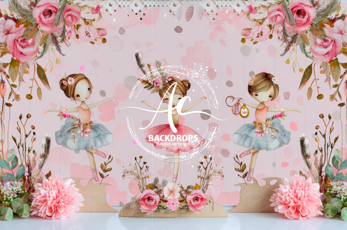 Fundo Fotográfico em Tecido - Bailarina - 3D