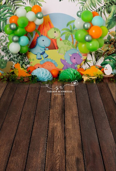 Miniatura: Fundo Fotográfico em Tecido - Dinossauro - Shelida