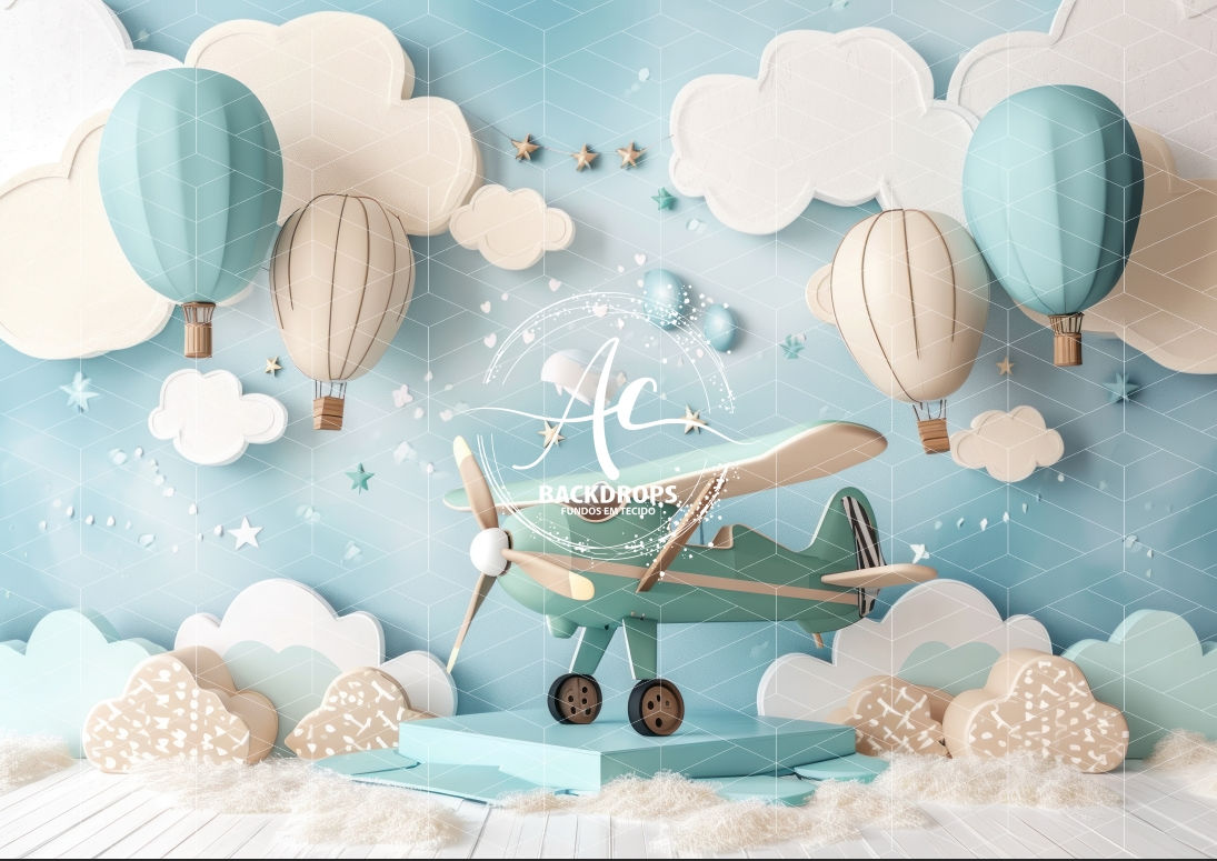 Fundo Fotográfico em Tecido - Aviador - 3D