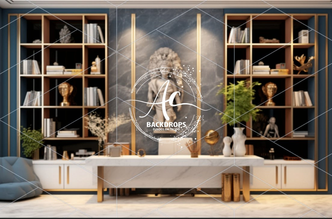 Fundo Fotográfico em Tecido - Ambiente/Sala - 3D