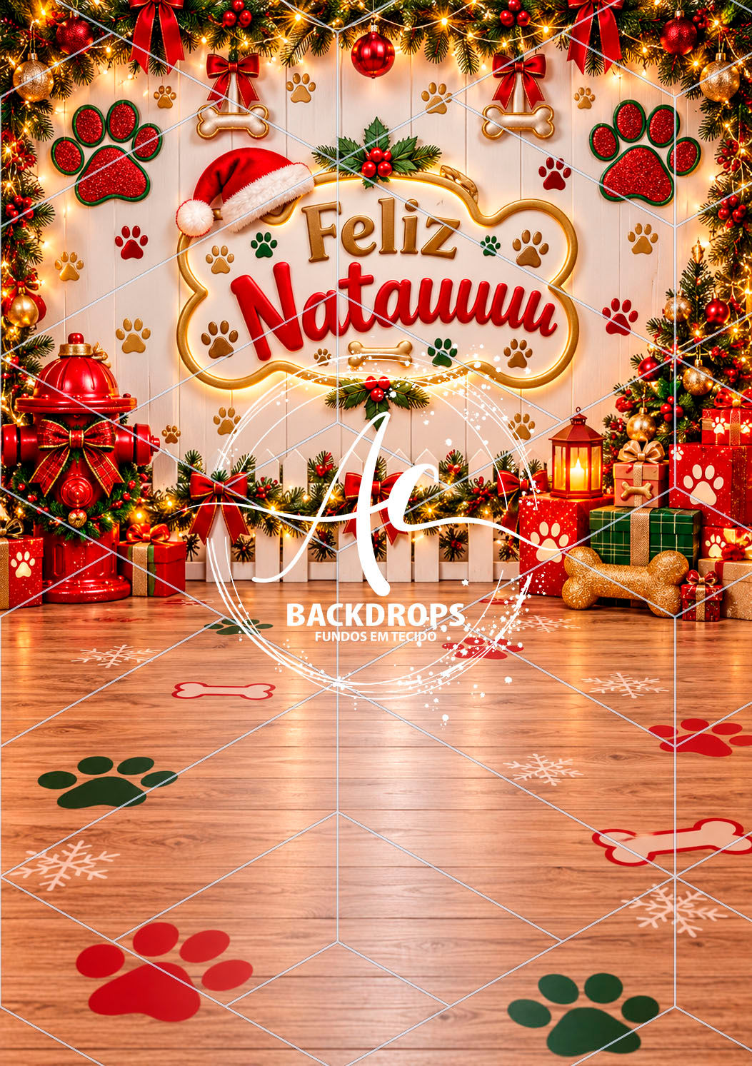 Fundo Fotográfico em Tecido - Natal - Coleção PET