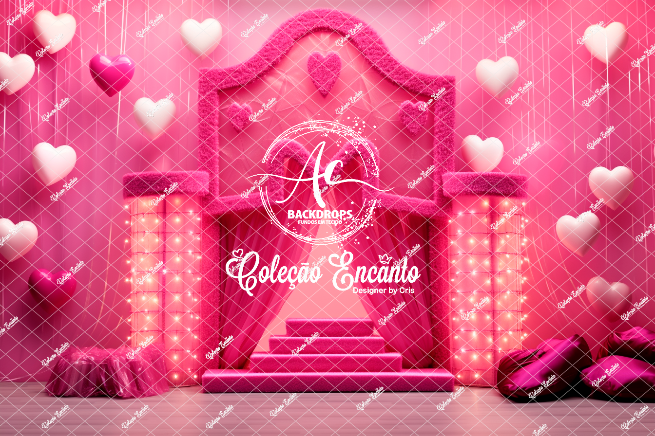 Fundo Fotográfico em Tecido - Barbie - Encanto 3D