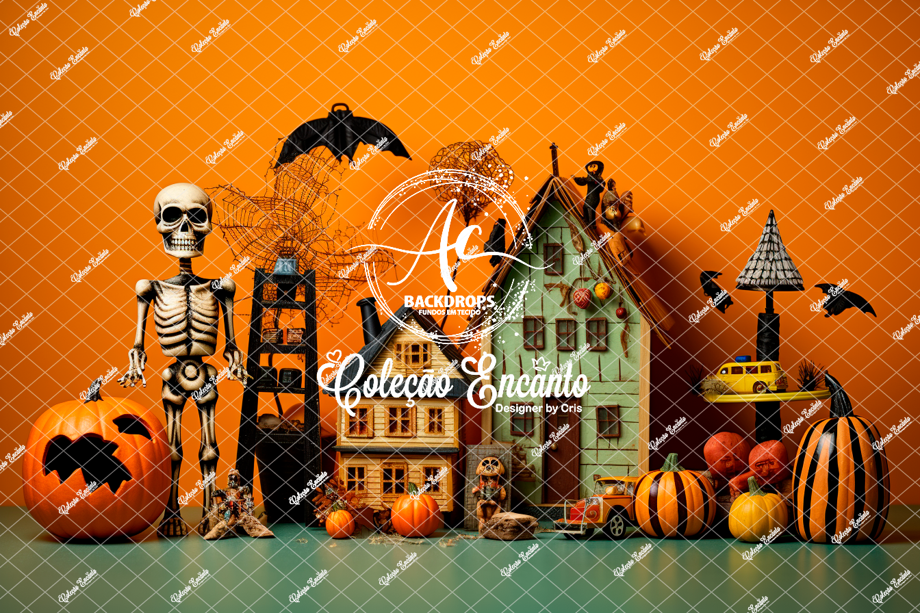 Fundo Fotográfico em Tecido - Halloween - Encanto 3D