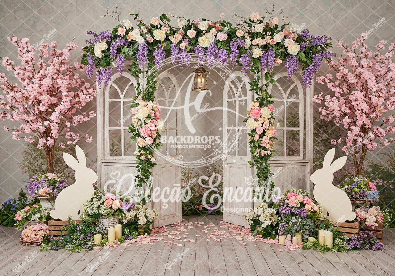 Fundo Fotográfico em Tecido - Páscoa - Encanto 3D