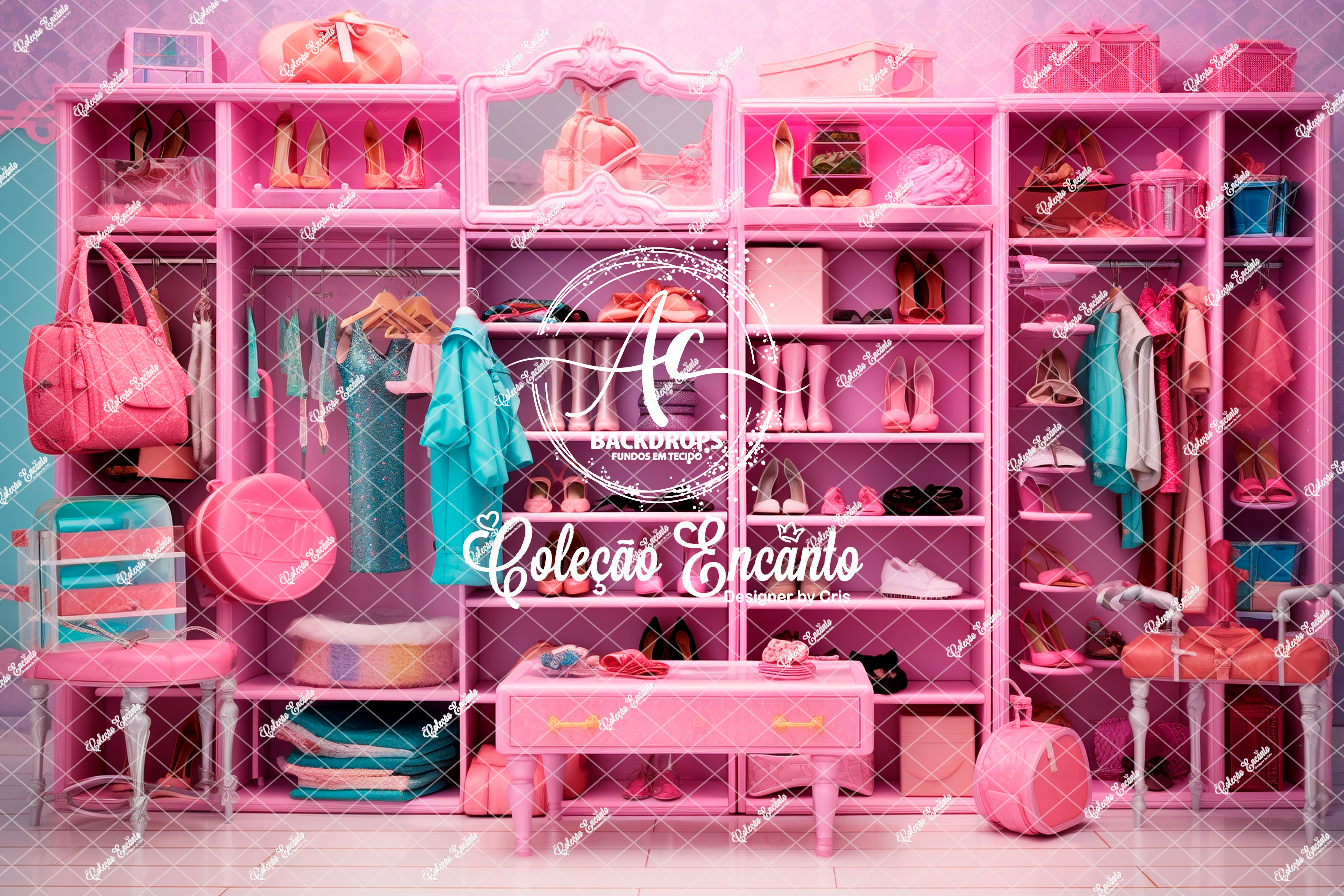 Fundo Fotográfico em Tecido - Barbie - Coleção Encanto 3D