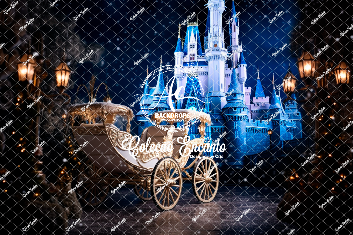 Fundo Fotográfico em Tecido - Cinderela - Encanto 3D