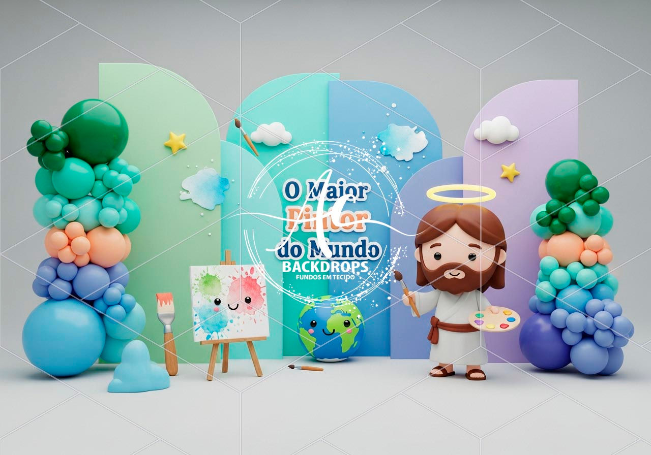 Fundo Fotográfico em Tecido - O maior pintor do mundo - 3D