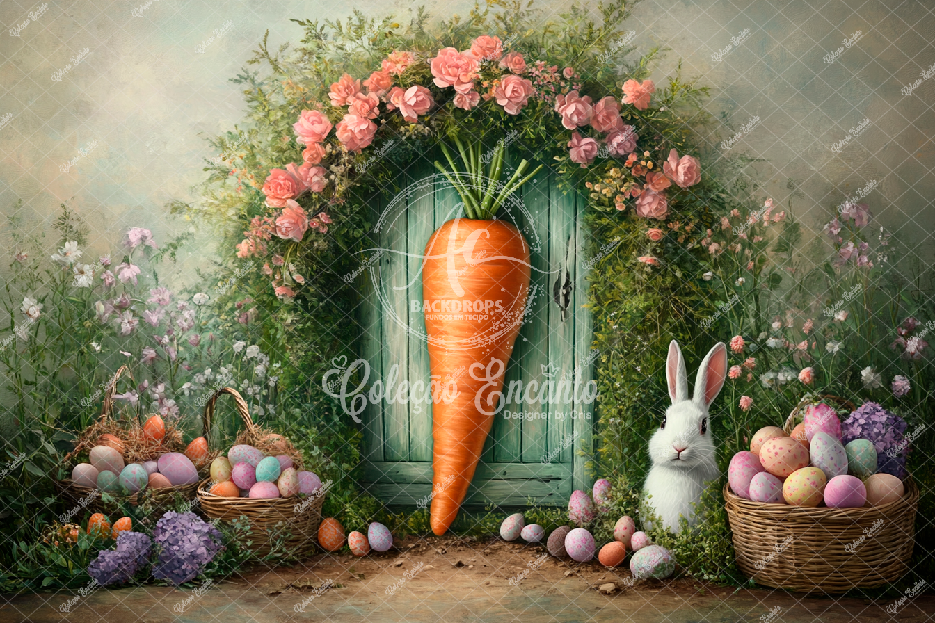 Fundo Fotográfico em Tecido - Páscoa - Encanto 3D