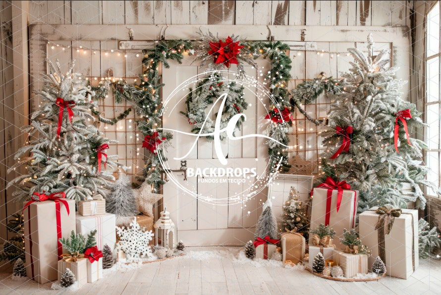 Fundo Fotográfico em Tecido - Natal - 3D