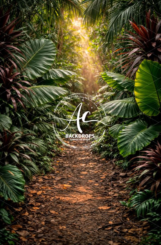 Miniatura: Fundo Fotográfico Gestante Floral Jardim na Vertical em Tecido Helanca