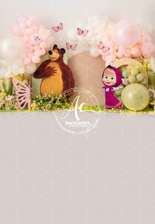 Miniatura: Fundo Fotográfico em Tecido - Masha e Urso - Geliane Brum