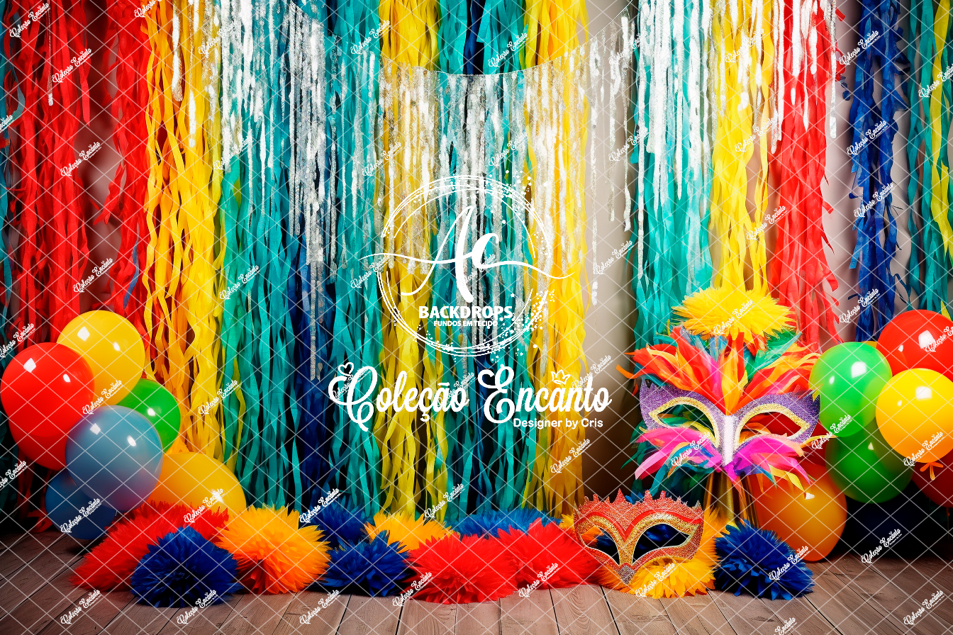 Fundo Fotográfico em Tecido - Carnaval - Coleção Encanto