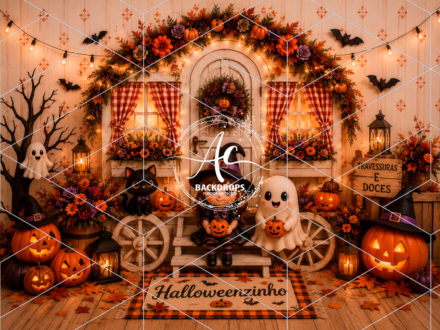 Fundo Fotográfico em Tecido - Halloween 2026 - 3D