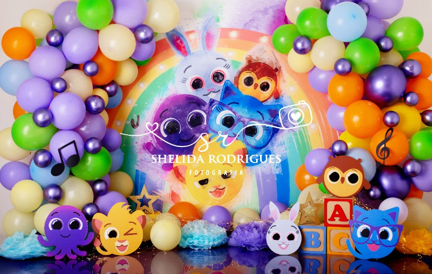 Fundo Fotográfico em Tecido - Bolo fofo - Shelida