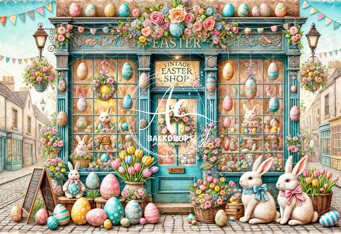 Fundo Fotográfico em Tecido - PASCOA 3D