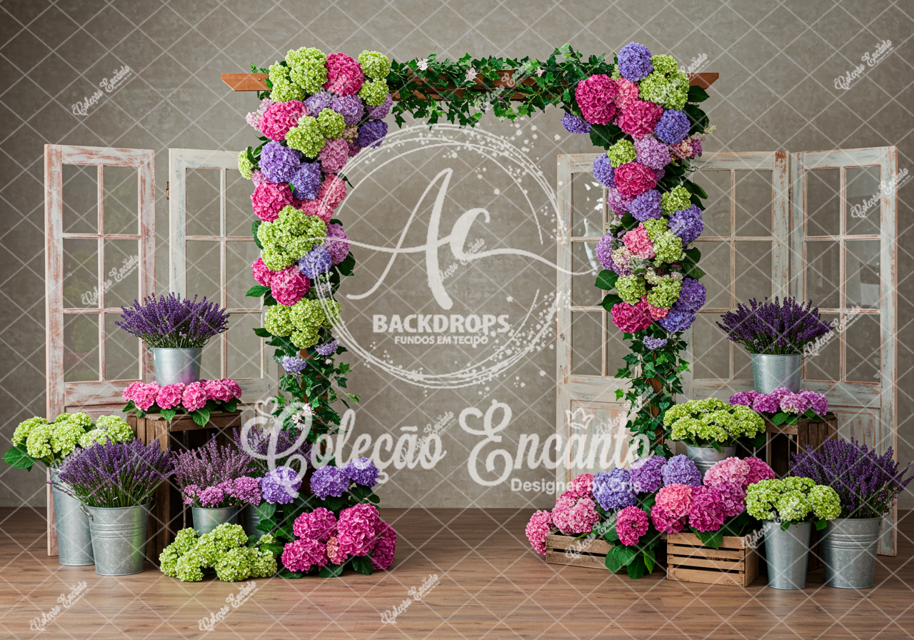 Fundo Fotográfico em Tecido - Dia das Mães - Encanto 3D