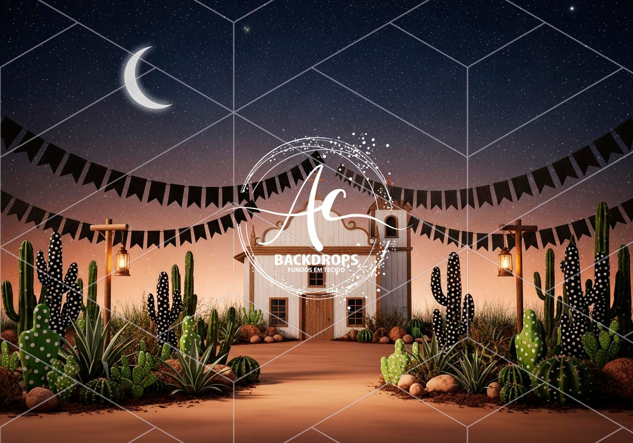 Fundo Fotográfico em Tecido - Festa Junina, 3D - Aline Castro