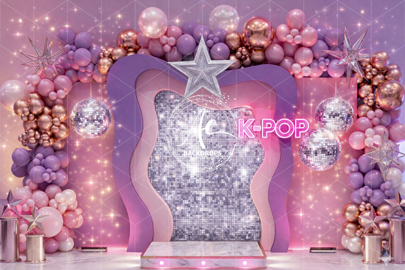 Fundo Fotográfico em Tecido - Guerreiras do K-POP, Huntrix