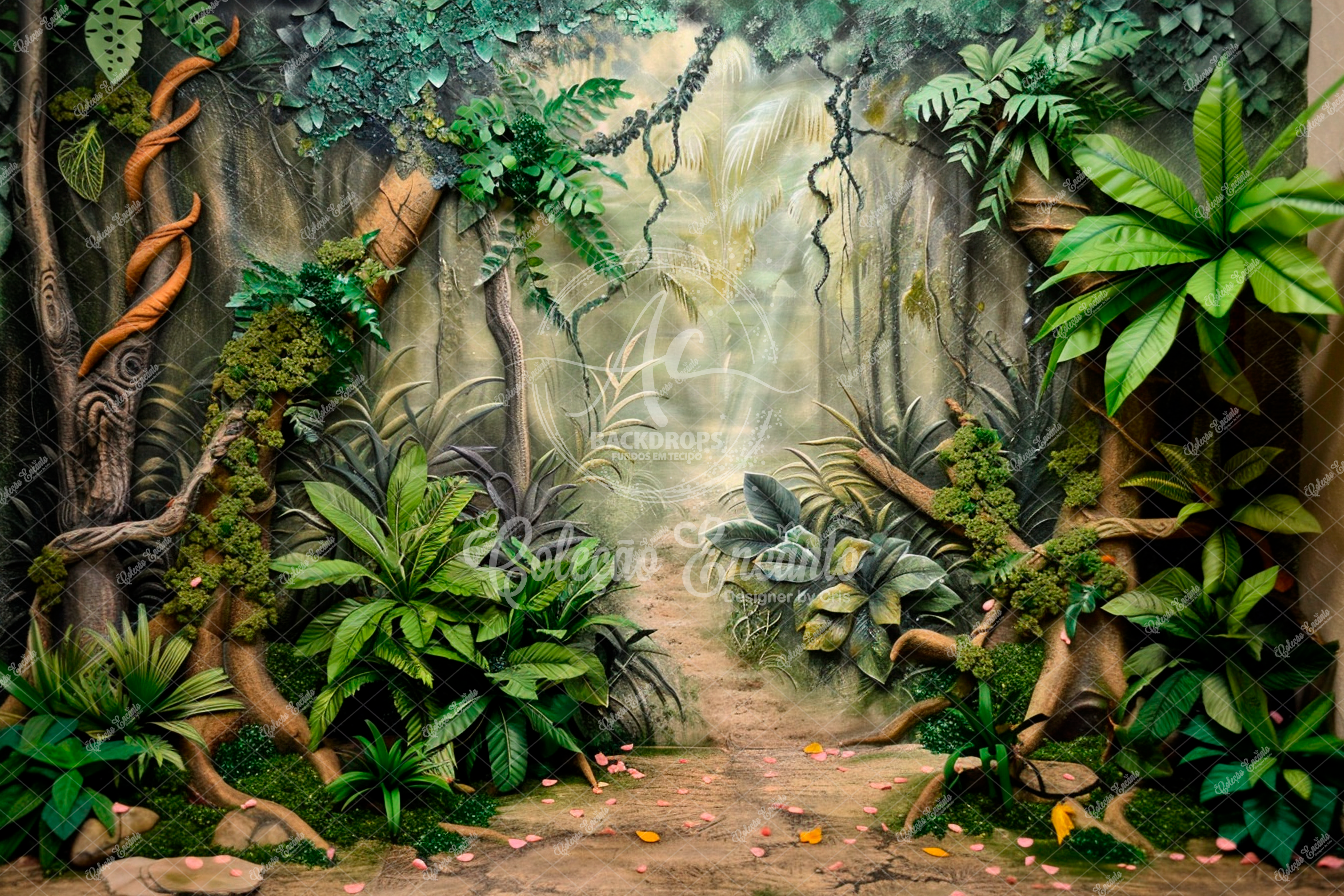Fundo Fotográfico em Tecido - Floresta  - Encanto 3D