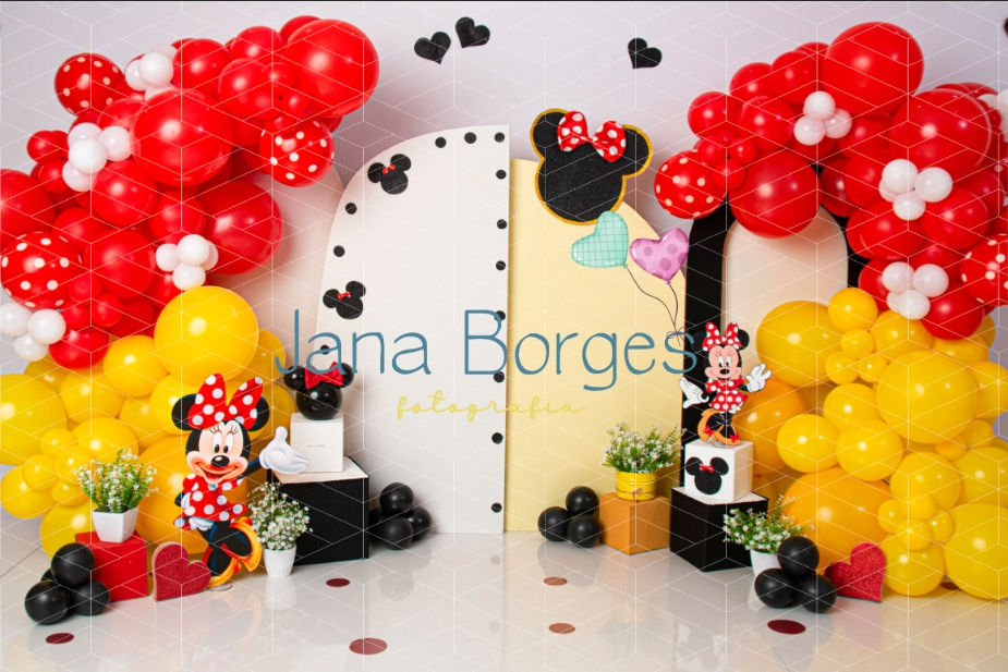 Fundo Fotográfico em Tecido  - Minnie - Jana Borges