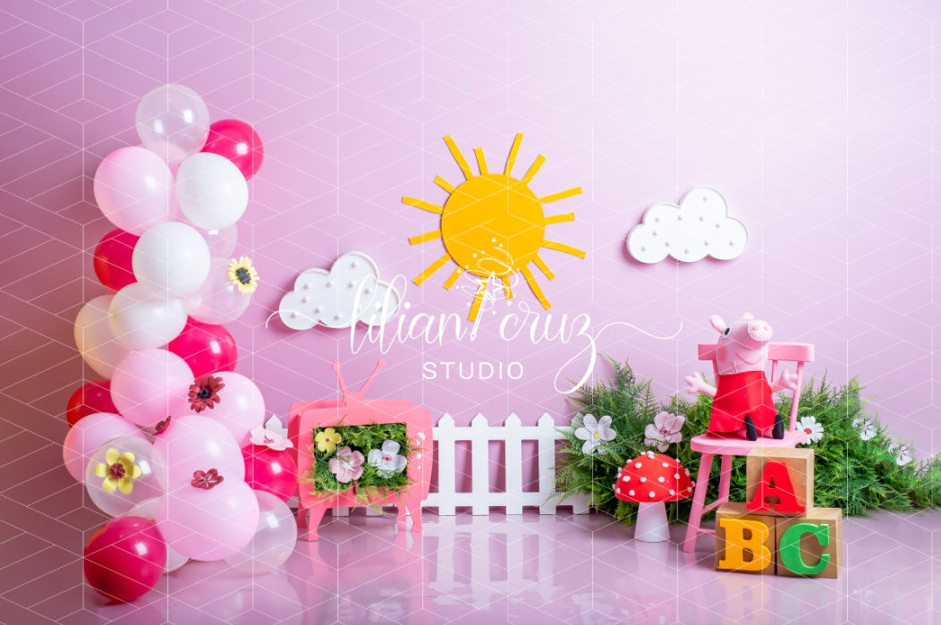 Fundo Fotográfico em Tecido - Peppa Pig - Lilian cruz