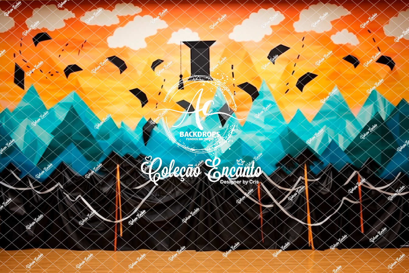 Fundo Fotográfico em Tecido - Formatura - Encanto 3D