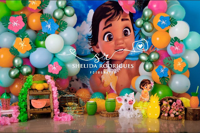 Fundo Fotográfico em Tecido - Moana - Shelida