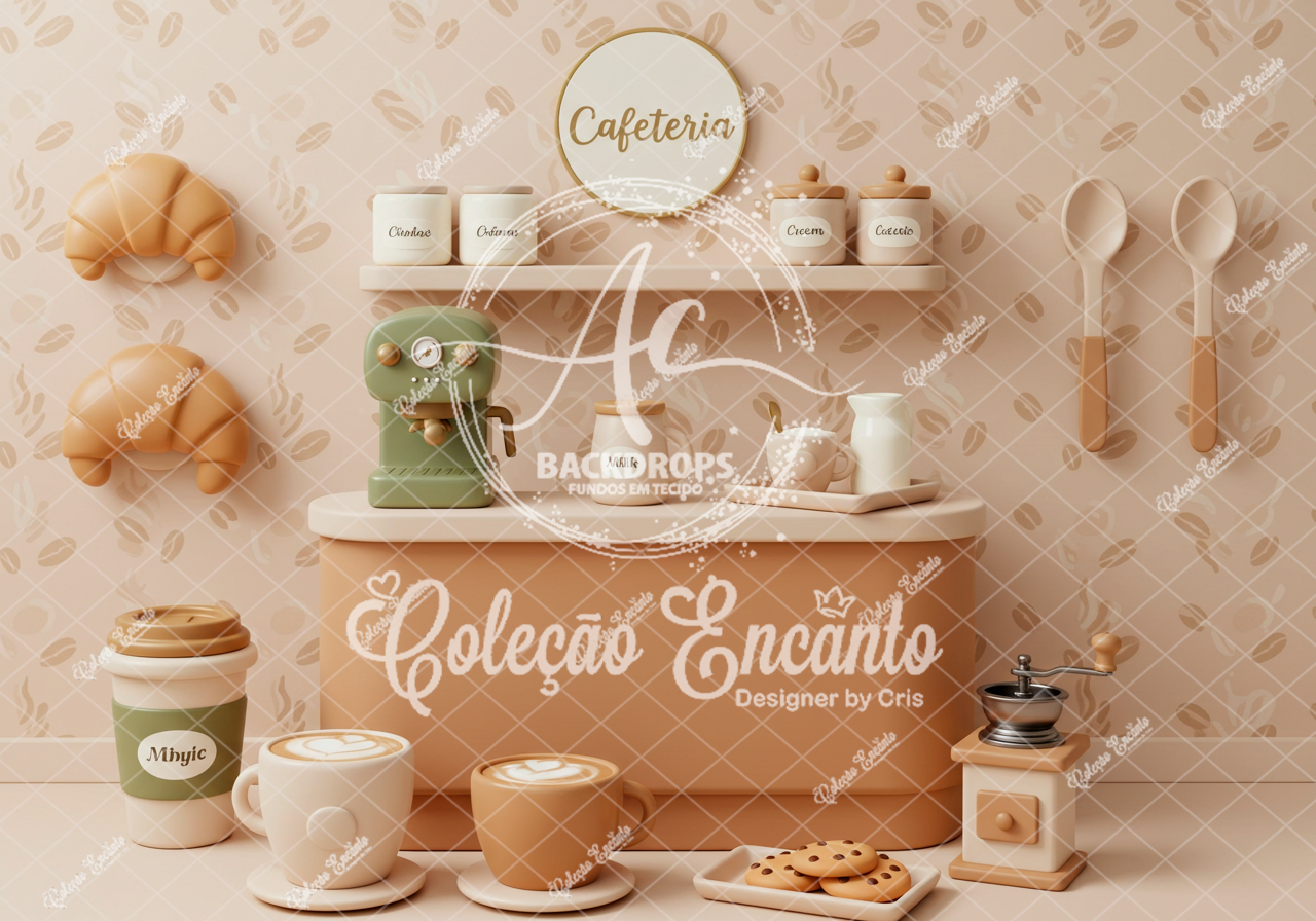 Fundo Fotográfico em Tecido - CAFETERIA_COLEÇÃO ENCANTO