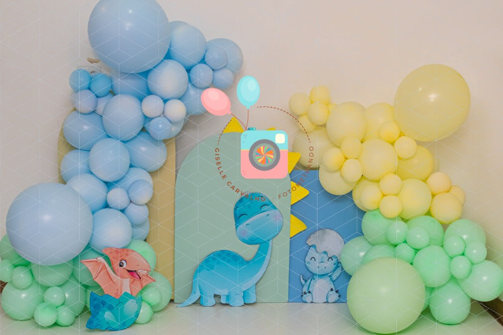 Fundo Fotográfico em Tecido - Dino baby - Giselle Carvalho