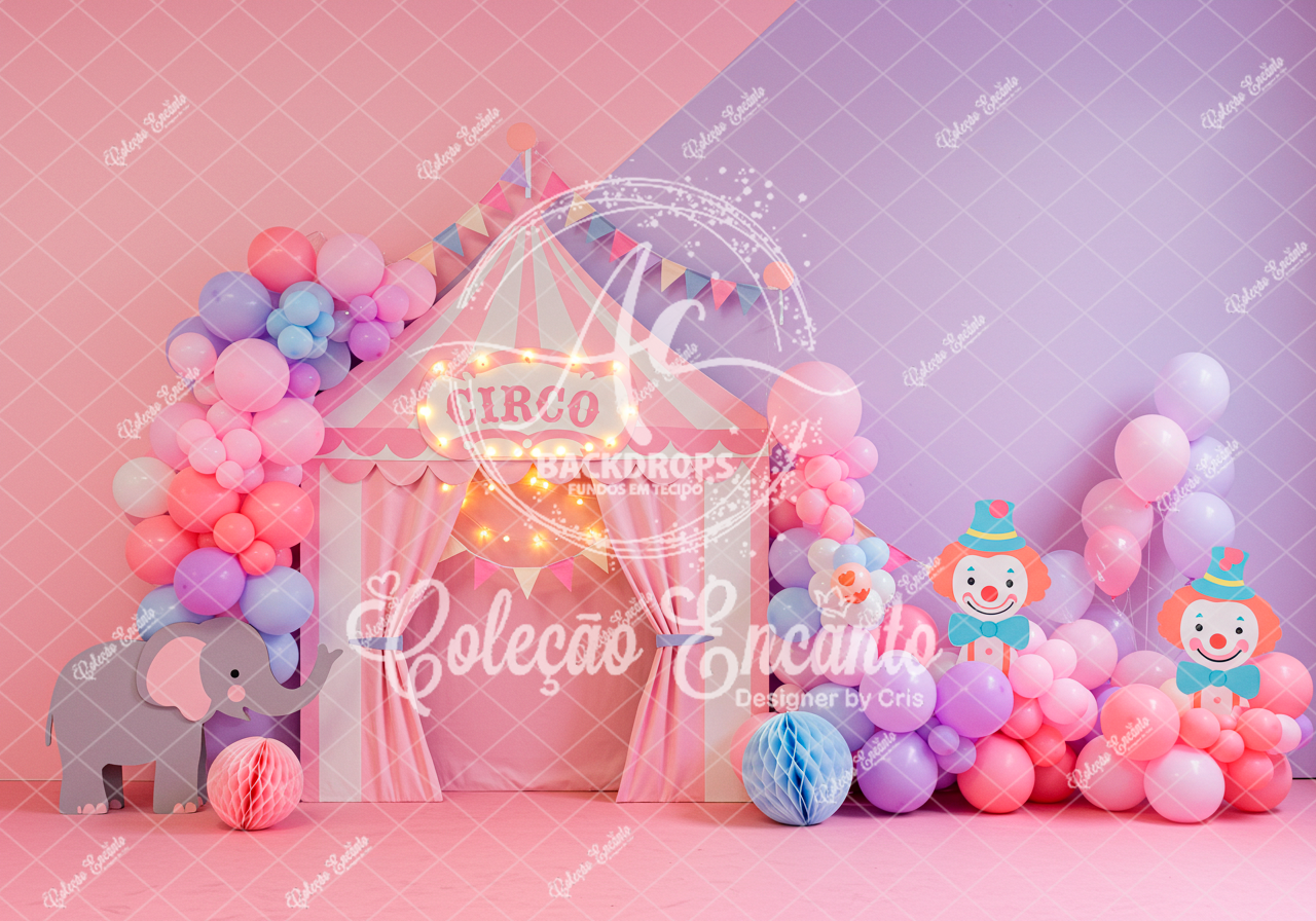 Fundo Fotográfico em Tecido - Circo - Encanto 3D