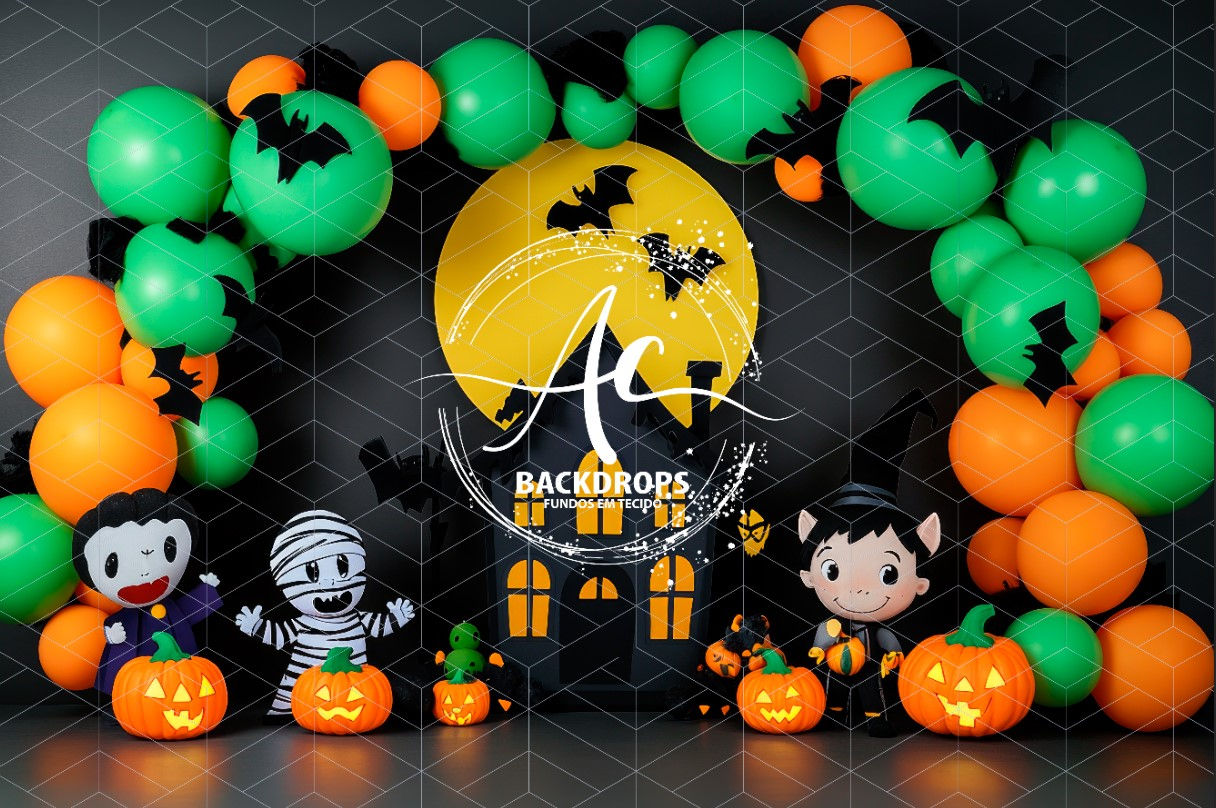 Fundo Fotográfico em Tecido - Halloween - 3D