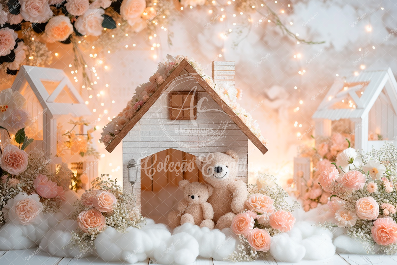 Fundo Fotográfico em Tecido - Urso - By Cris Encanto 3D