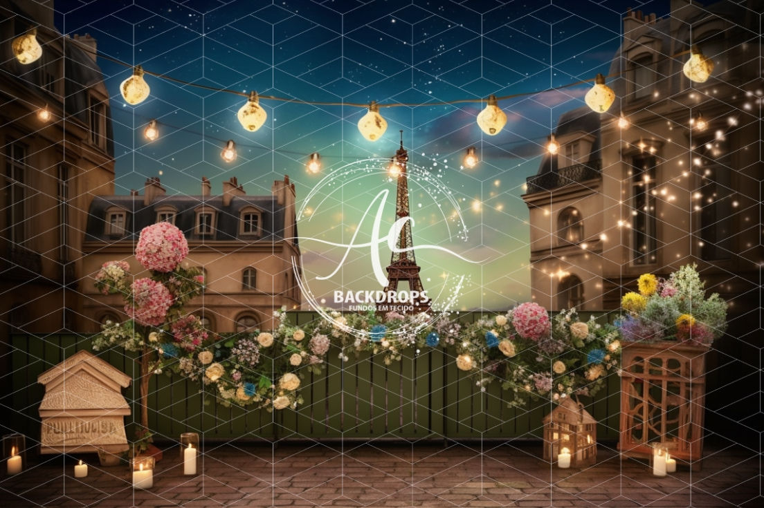 Fundo Fotográfico em Tecido - Paris - 3D